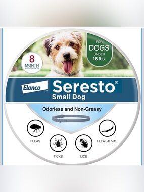 Small Dog Flea & Tick Treatment & Prevention Collar for Dogs Under 18 lbs